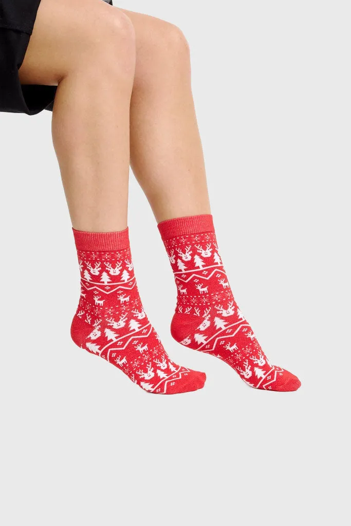 Red Reindeer Socks sold by Christmas Sweats product image thumbnail 3