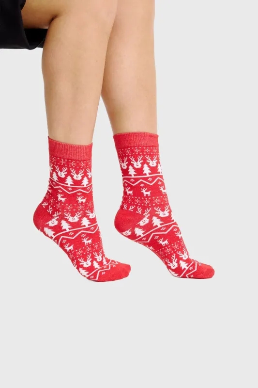 Red Reindeer Socks sold by Christmas Sweats