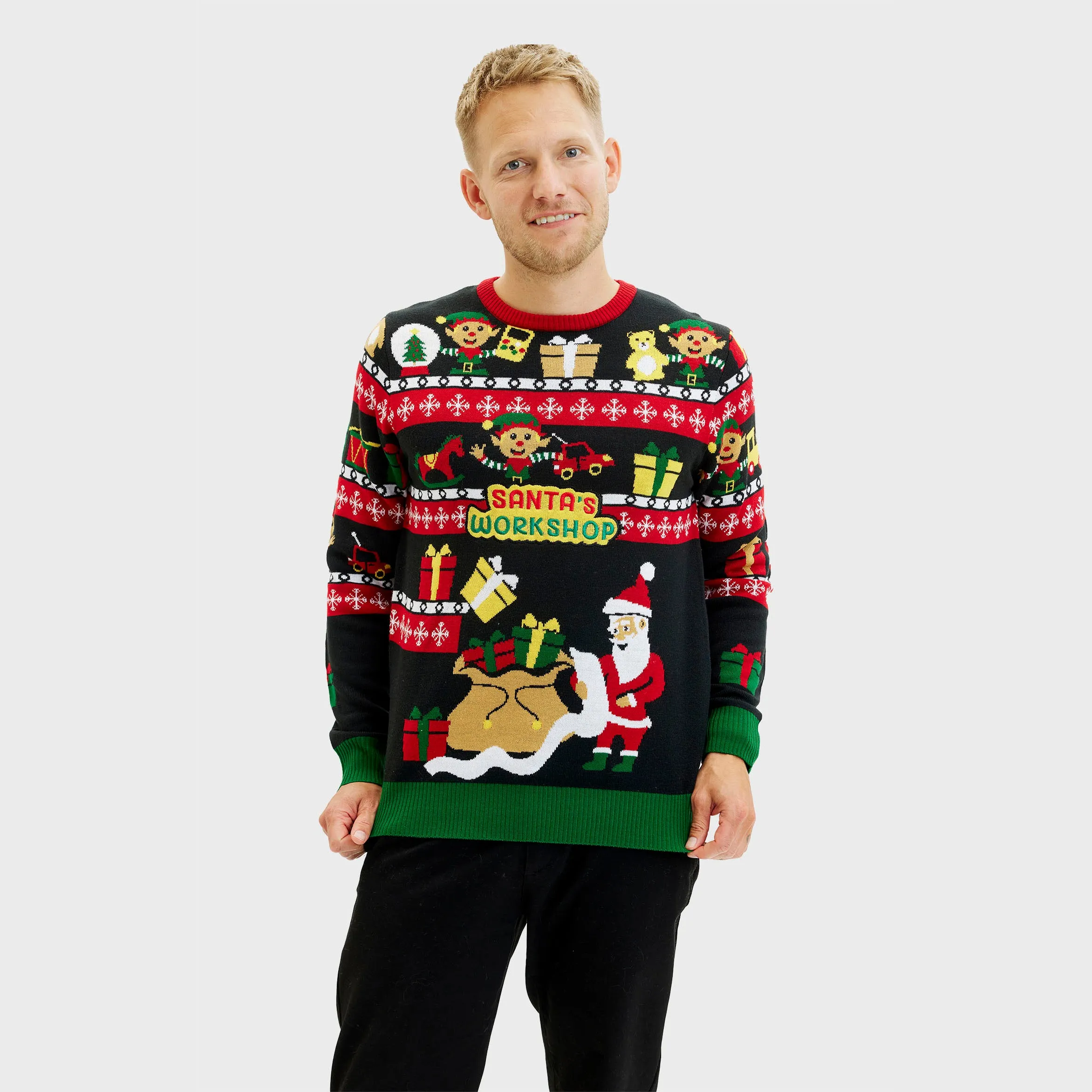 Santa’s Workshop Sweater - Men sold by Christmas Sweats product image thumbnail 4