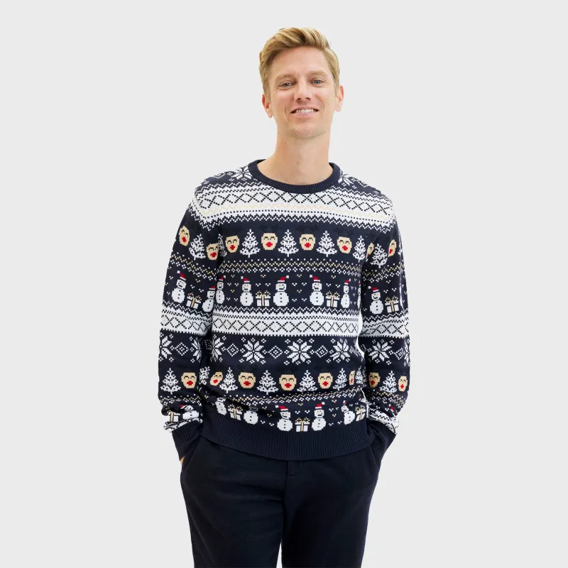 The Reinstyle Sweater Navy - Men sold by Christmas Sweats