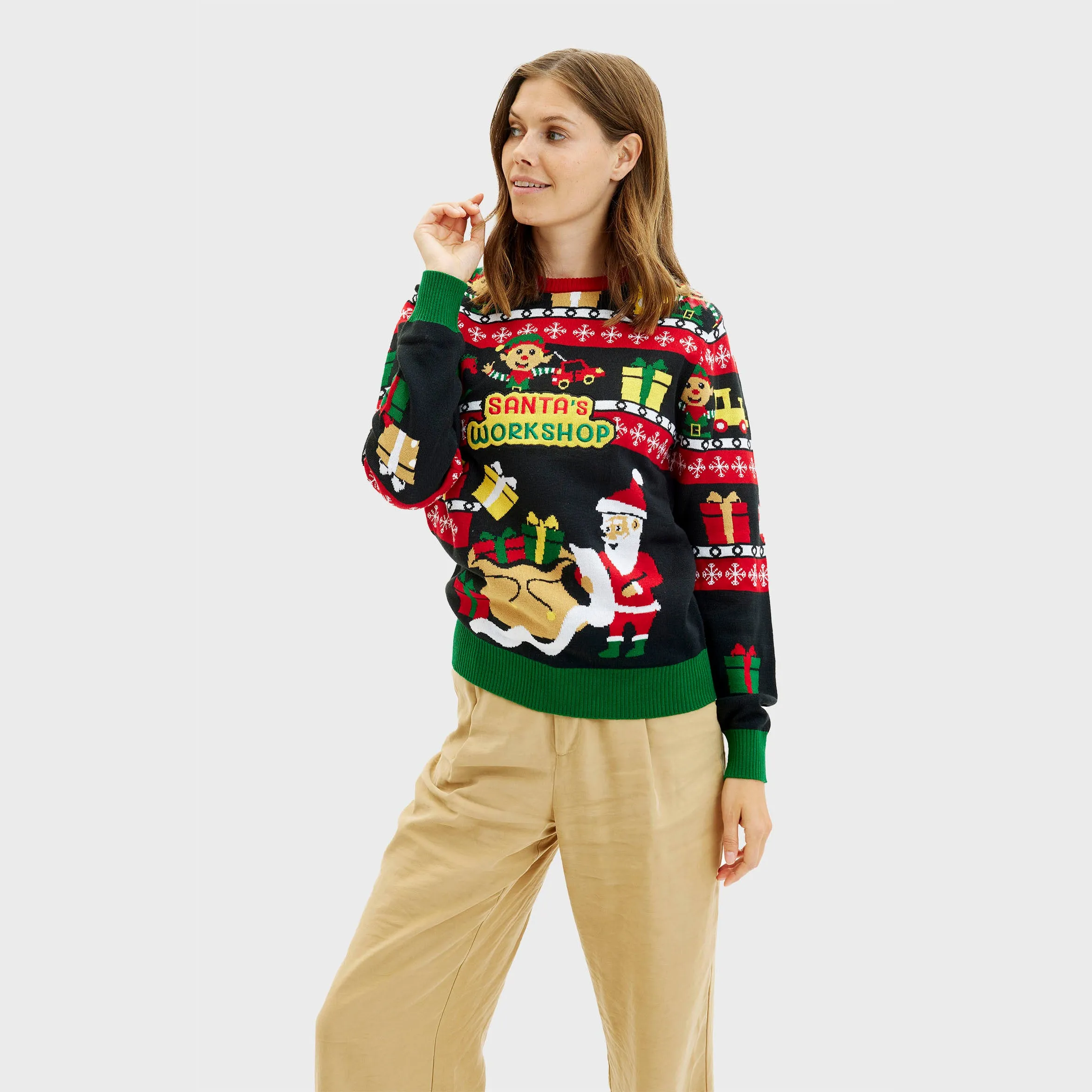 Santa’s Workshop Sweater - Woman sold by Christmas Sweats product image thumbnail 2