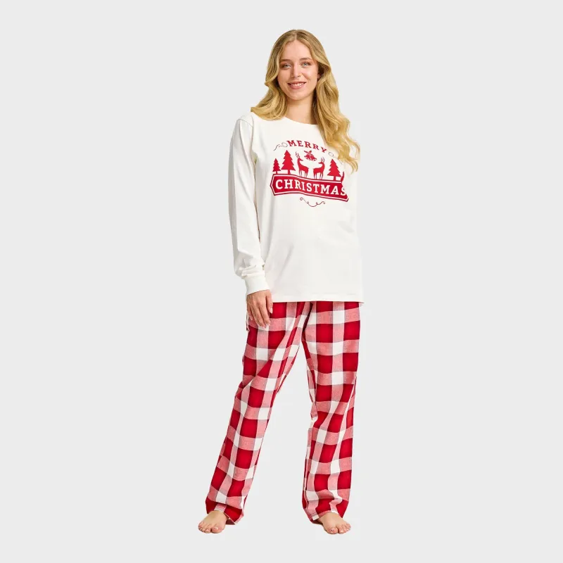 Merry Christmas Flannel Pyjamas - Women made by Christmas Sweats