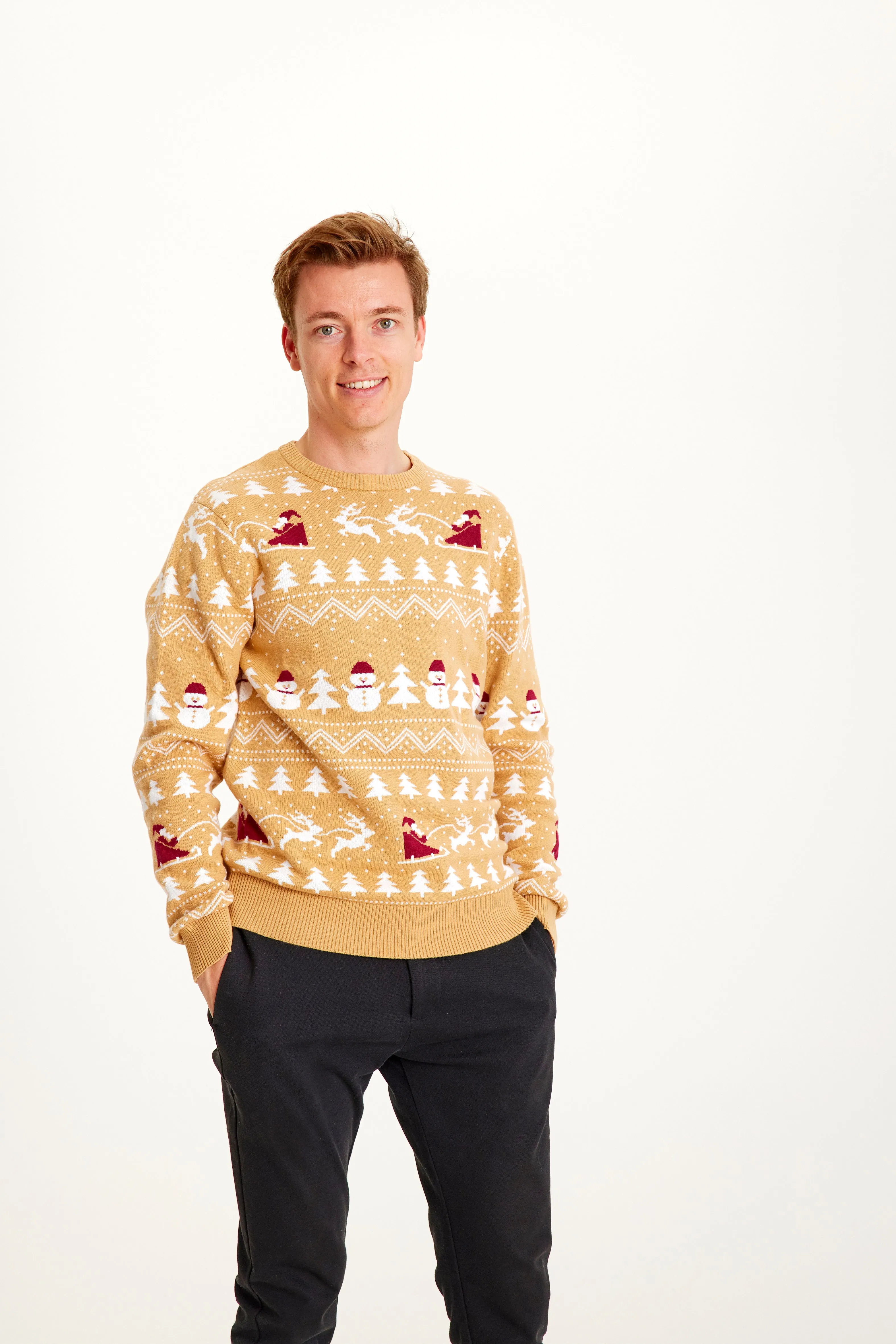 The Stylish Christmas sweater beige - Men sold by Christmas Sweats product image thumbnail 2