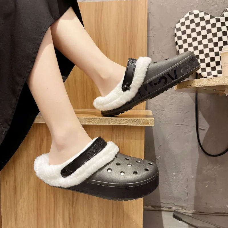 Women's Indoor Warm Thick-soled Velvet Cave Shoes sold by Cloud Walker Slippers