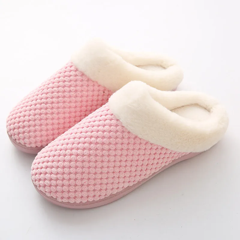 Household Warm Keeping Men's And Women's Cotton Thickened Indoor Slippers sold by Cloud Walker Slippers