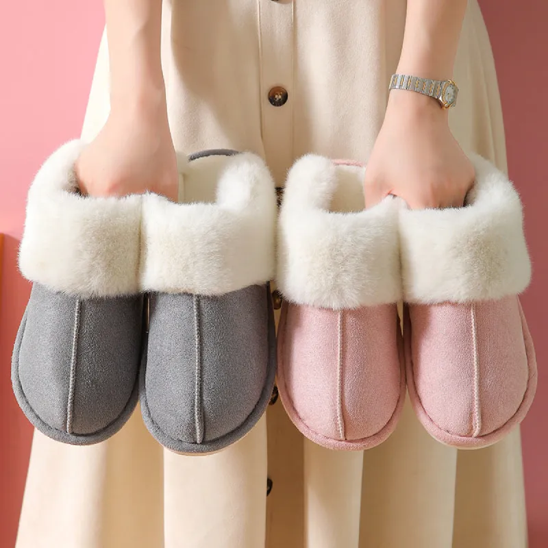 Women's Suede Winter Cotton Slippers sold by Cloud Walker Slippers