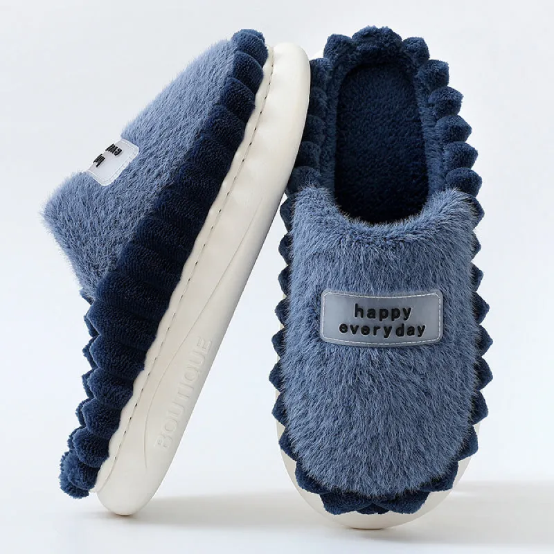 Men's Thick-Soled Fluffy Fleece House Shoes sold by Cloud Walker Slippers