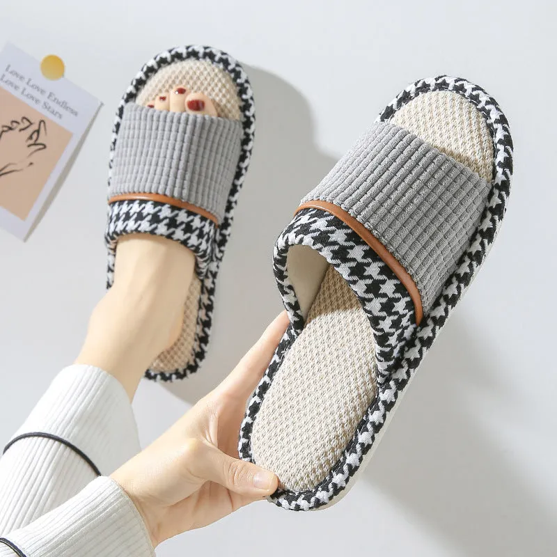 Linen Slippers Women's Indoor Home Leisure Sweat-absorbing Breathable Non-slip sold by Cloud Walker Slippers product image thumbnail 3