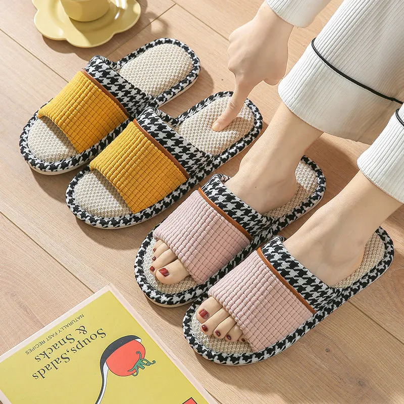 Linen Slippers Women's Indoor Home Leisure Sweat-absorbing Breathable Non-slip sold by Cloud Walker Slippers product image thumbnail 2