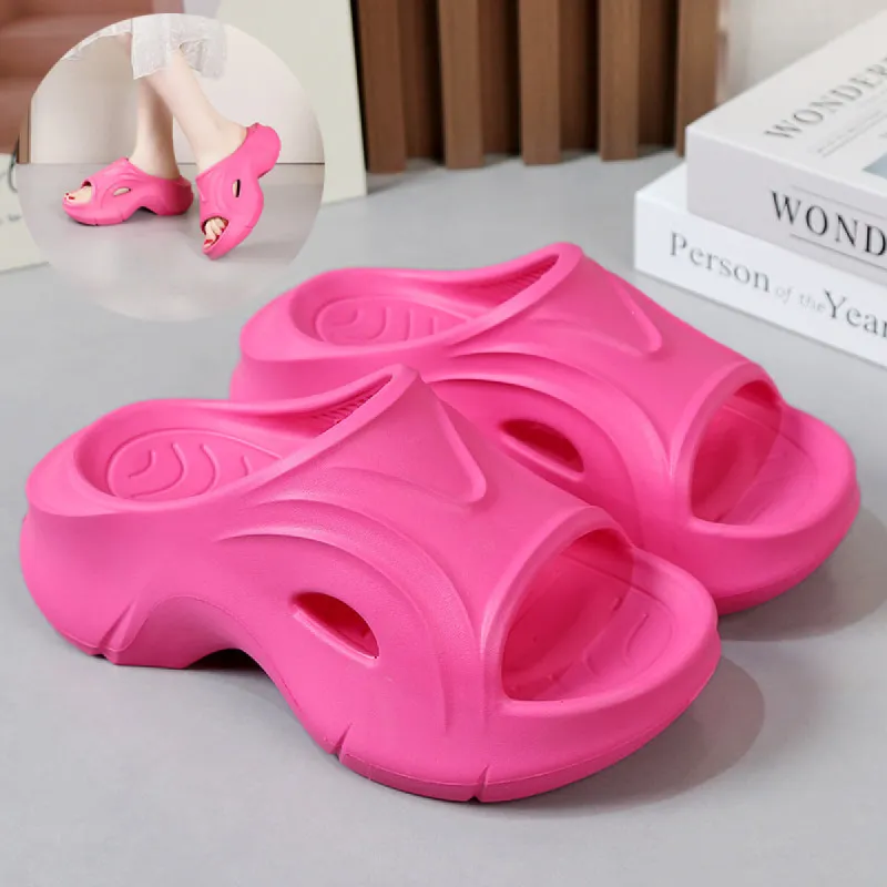 Super Thick-soled Slippers For Women Outdoor Fashion Beach Shoes Summer sold by Cloud Walker Slippers