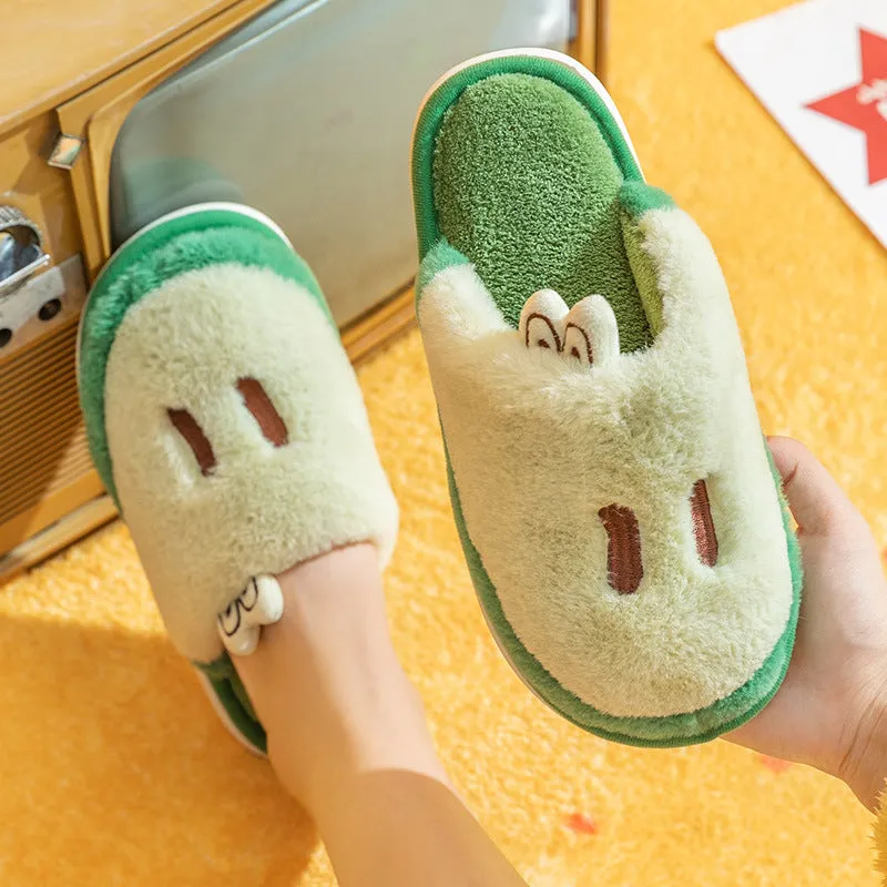 Cotton Slippers Female Winter Indoor Lovers Cute Plush Home Warmth sold by Cloud Walker Slippers