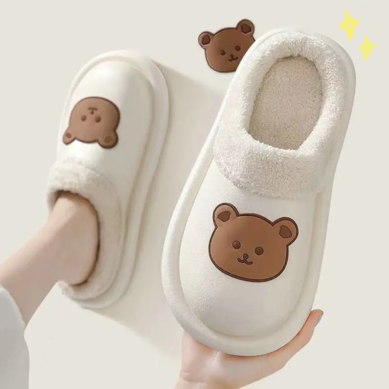 Bear Slippers Warm Indoor House Shoes For Women sold by Cloud Walker Slippers