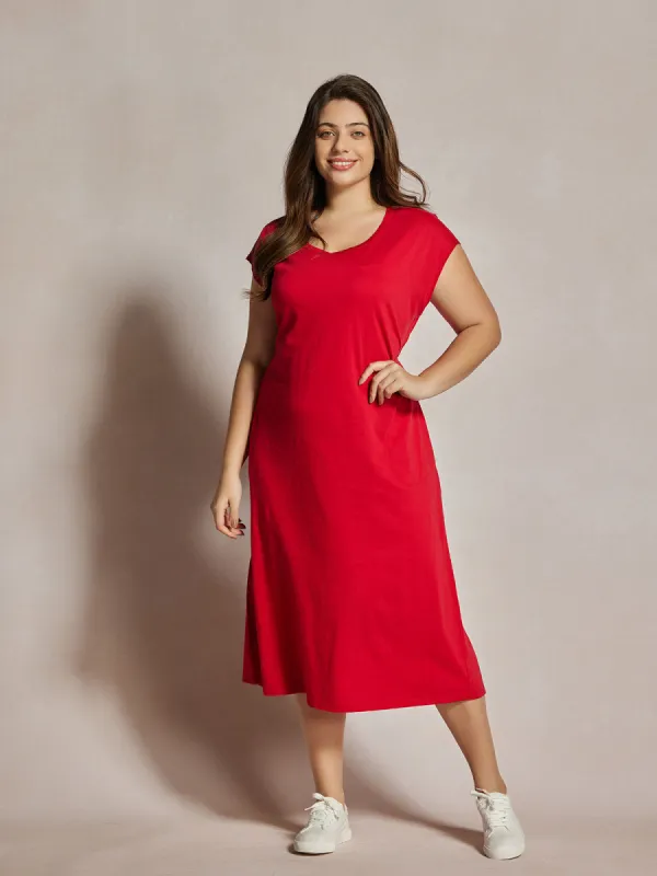Tie Waist Midi Dress sold by Daily Thread