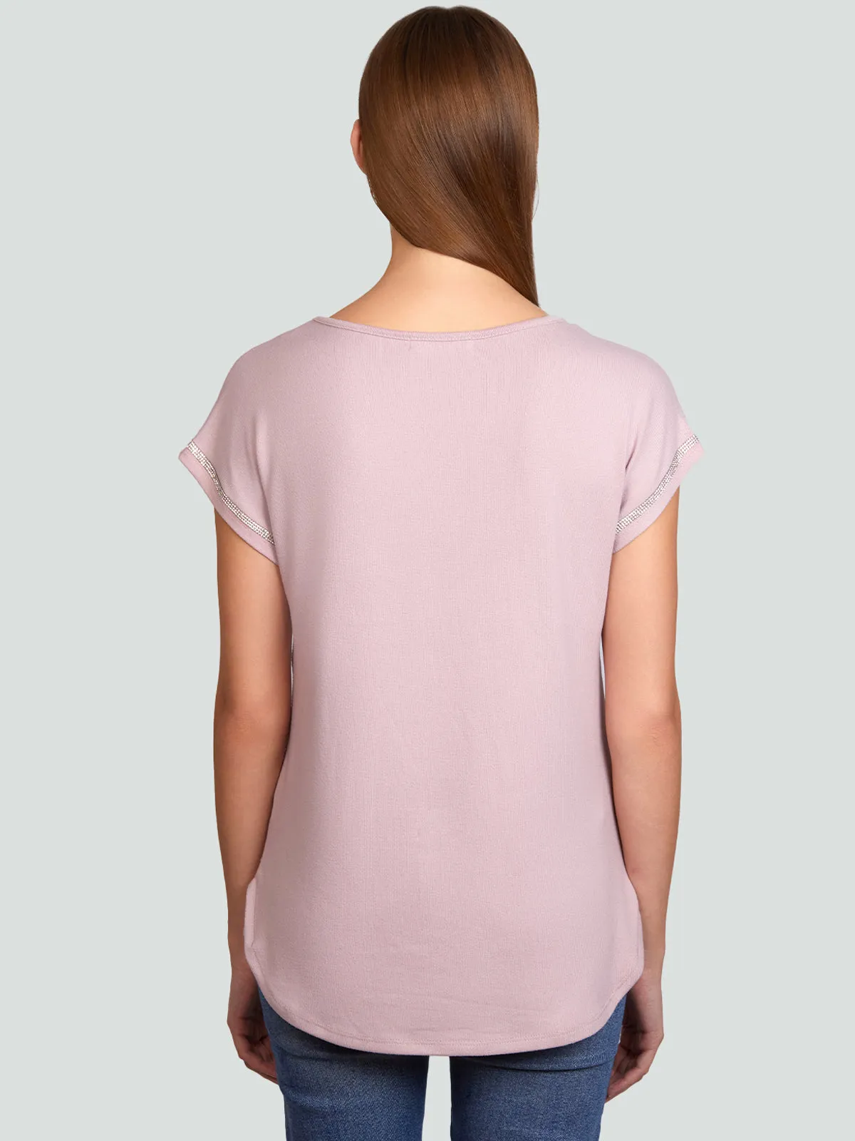 Lace Up Crewneck Dolman Top sold by Daily Thread product image thumbnail 3