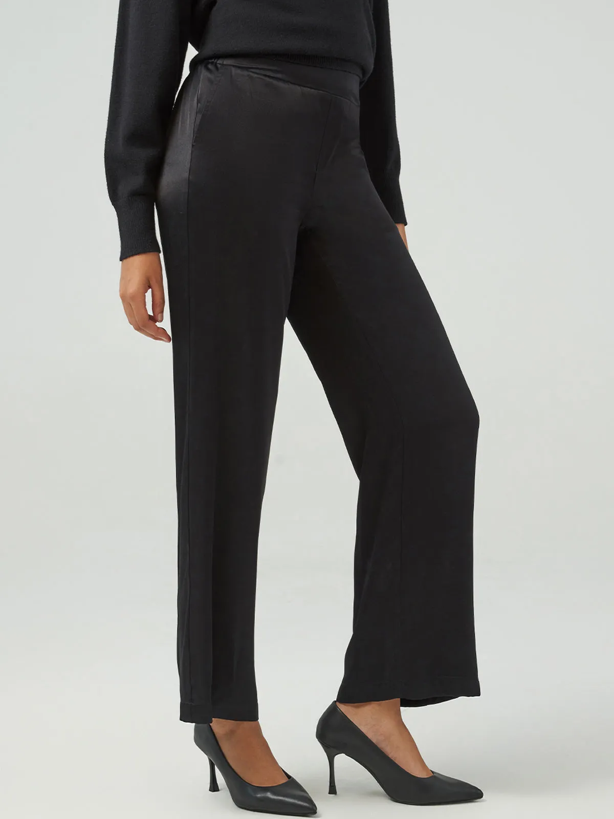 Mid-Rise Wide Leg Satin Pants sold by Daily Thread product image thumbnail 2