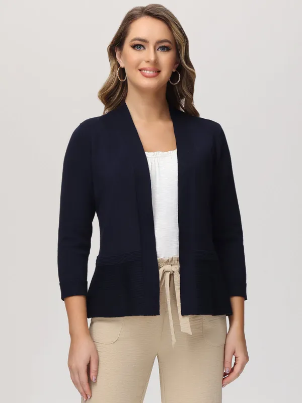 Rib Open-Front Cardigan sold by Daily Thread