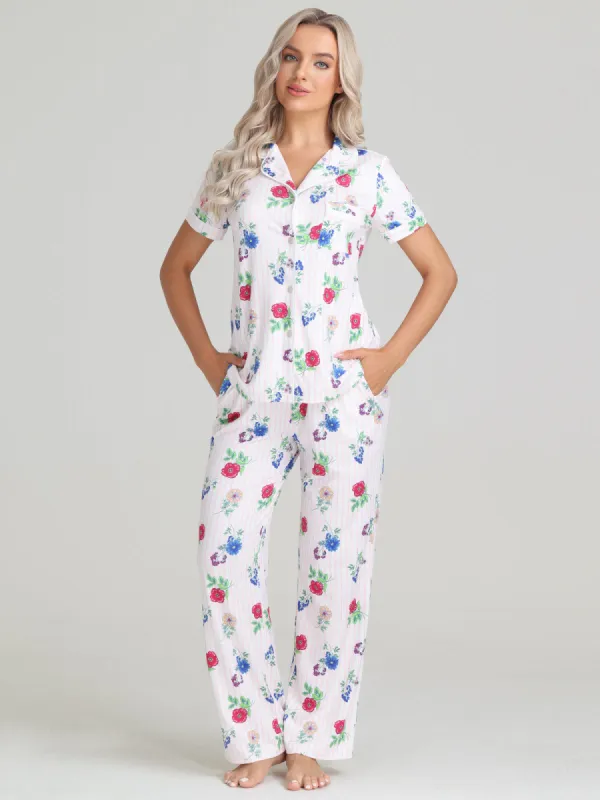 Floral Pajamas Set sold by Daily Thread