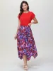 Floral Handkerchief Hem Maxi Skirt sold by Daily Thread