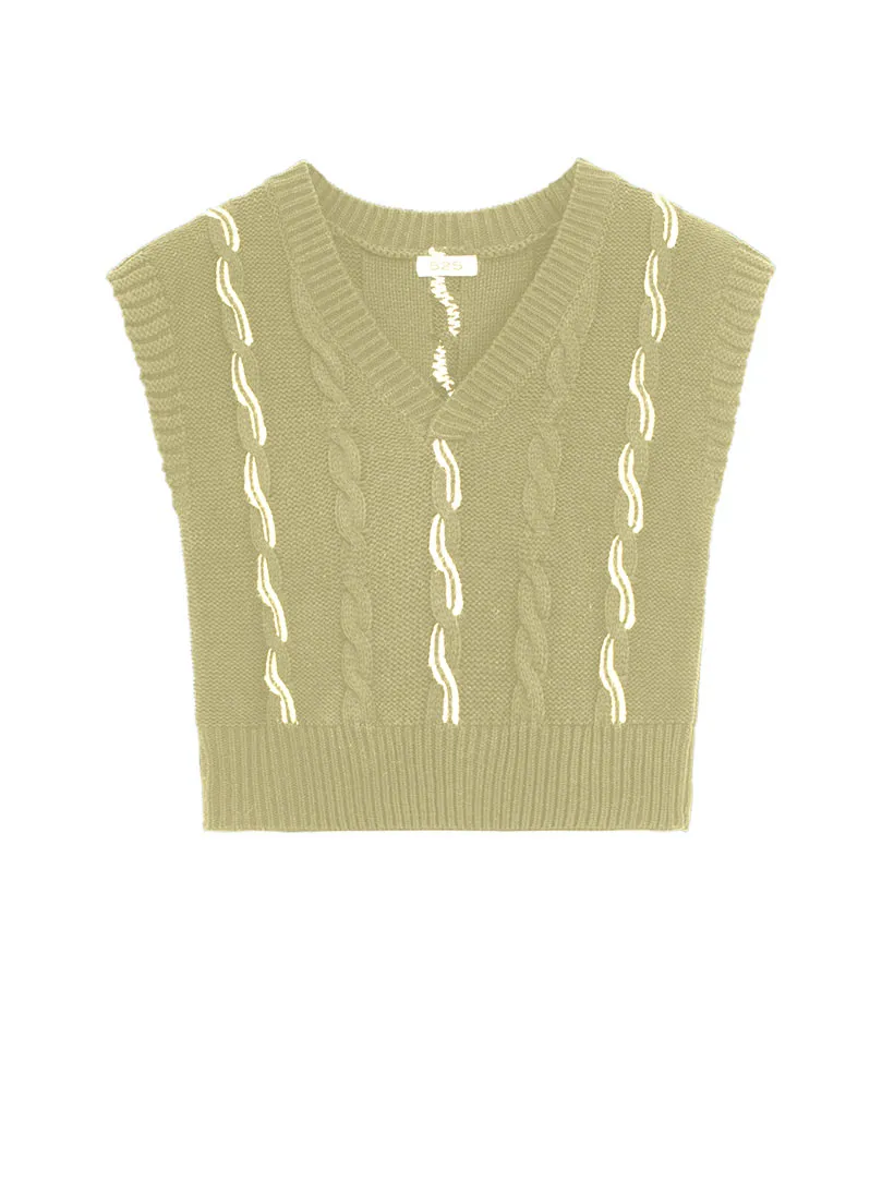 Color Cable Vest sold by Daily Thread product image thumbnail 2