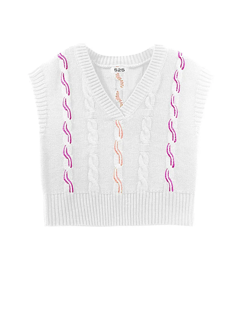 Color Cable Vest sold by Daily Thread