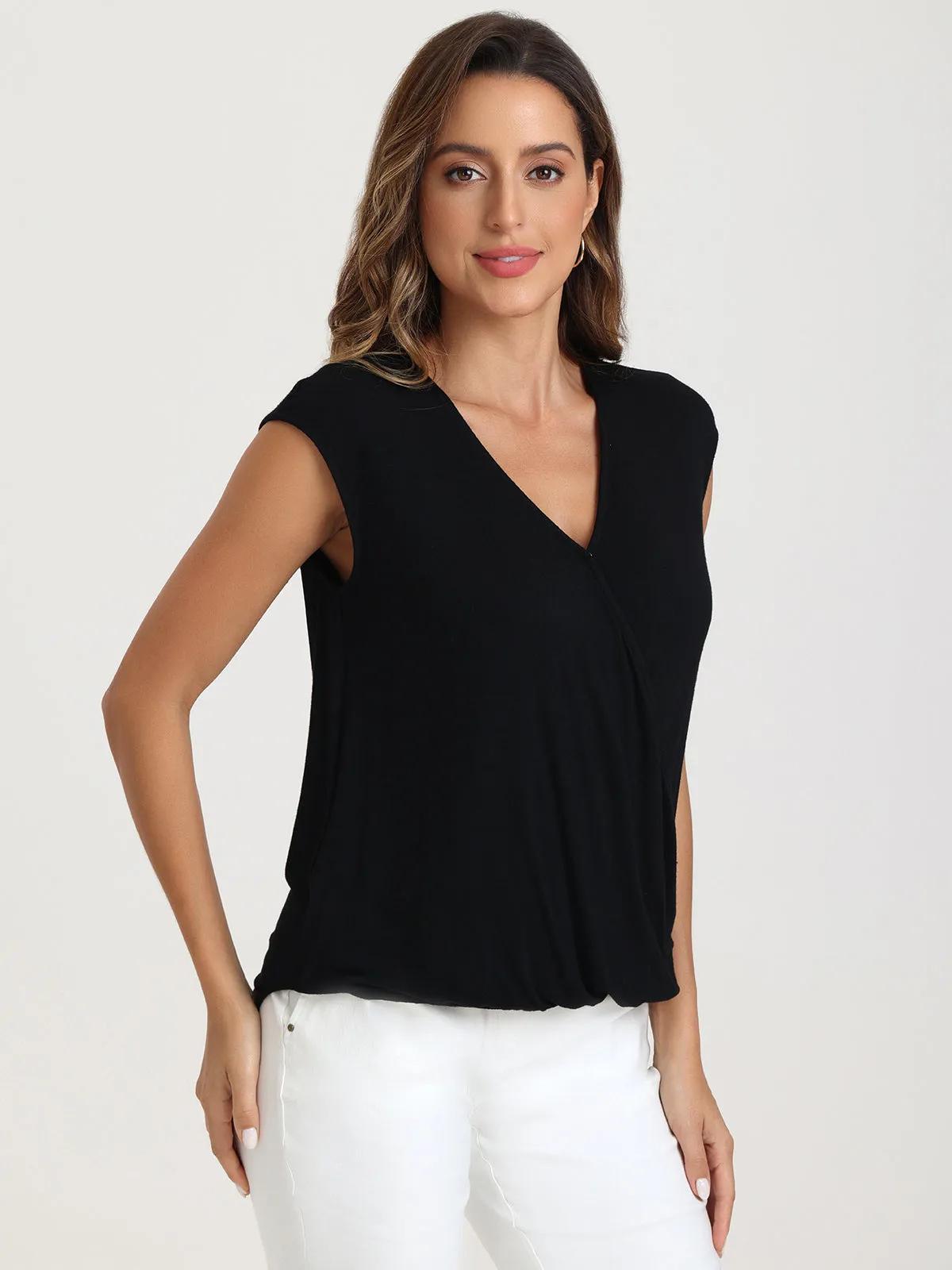 Sleeveless Faux Wrap Top sold by Daily Thread product image thumbnail 5