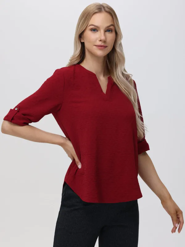 3/4 Sleeve Popover Blouse sold by Daily Thread