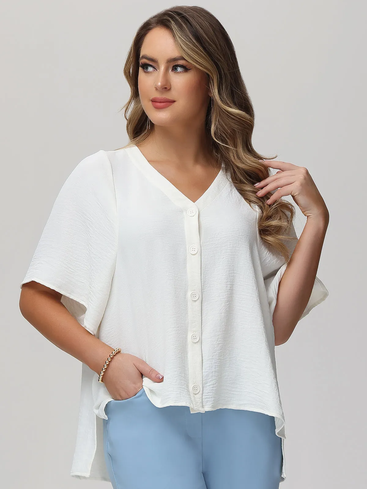 Button Front blouse sold by Daily Thread product image thumbnail 2