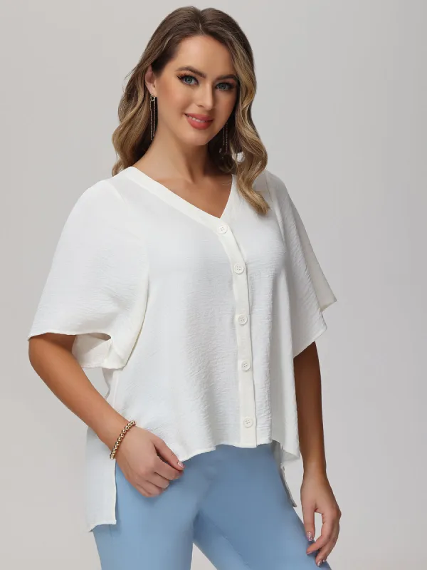 Button Front blouse sold by Daily Thread