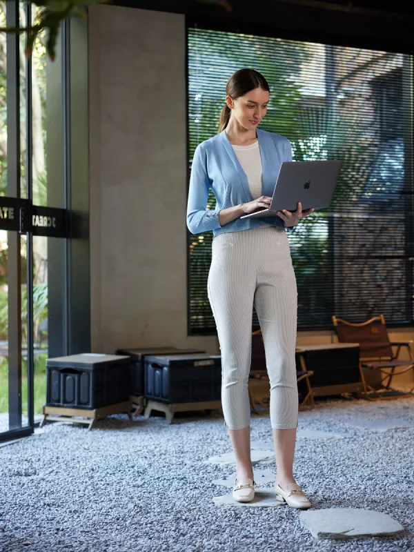 Stripe Crop Dress Pants sold by Daily Thread