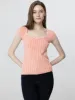 Rib V-Neck Cap Sleeve Top sold by Daily Thread