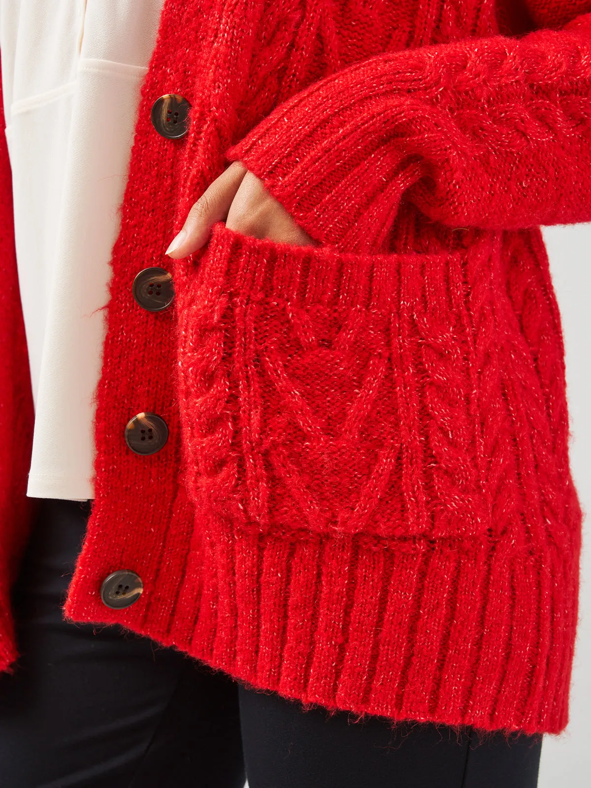 Cable Cardigan sold by Daily Thread product image thumbnail 5