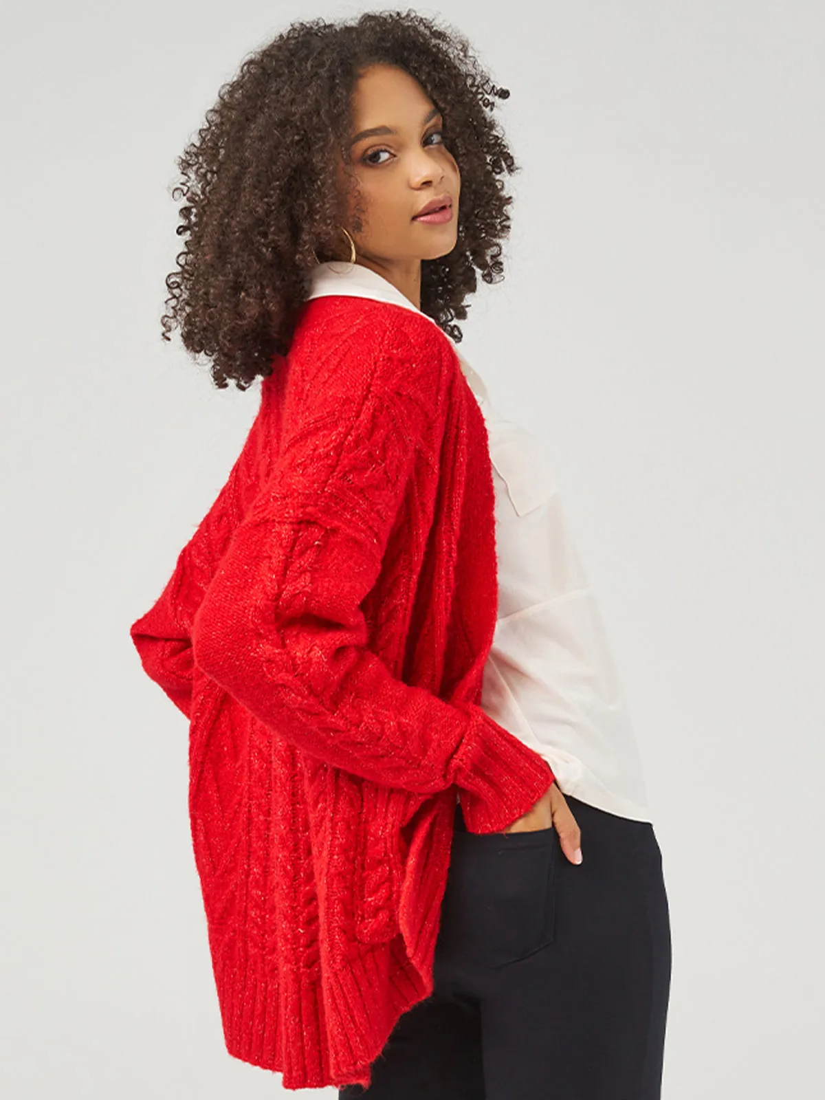 Cable Cardigan sold by Daily Thread product image thumbnail 4