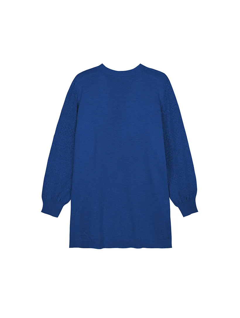 Pointelle Sleeve Open Cardigan sold by Daily Thread product image thumbnail 2