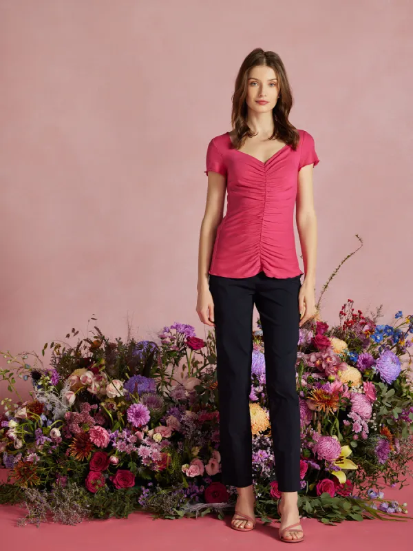Ruched Ruffle Sleeve Tee sold by Daily Thread