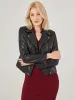 Faux Leather Moto Biker Jacket sold by Daily Thread