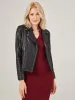 Faux Leather Moto Biker Jacket sold by Daily Thread