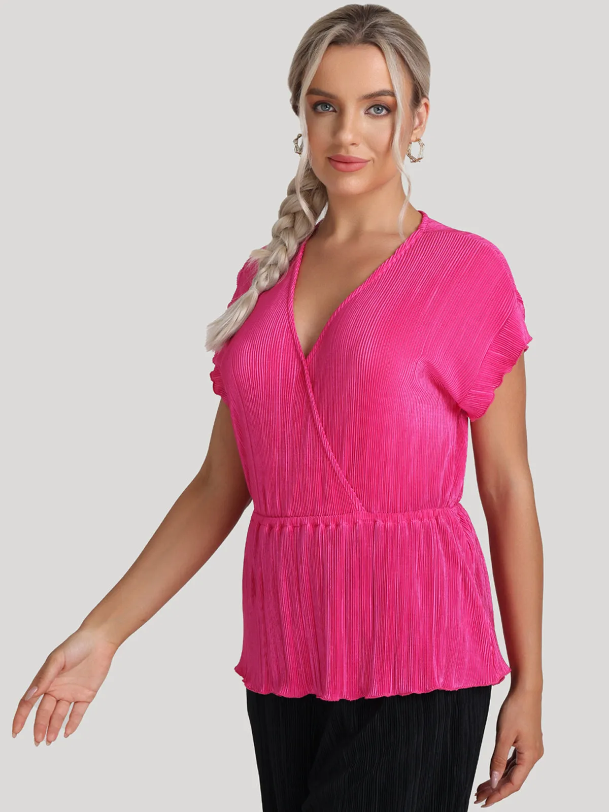 Flutter Sleeve Wrap Top sold by Daily Thread product image thumbnail 3