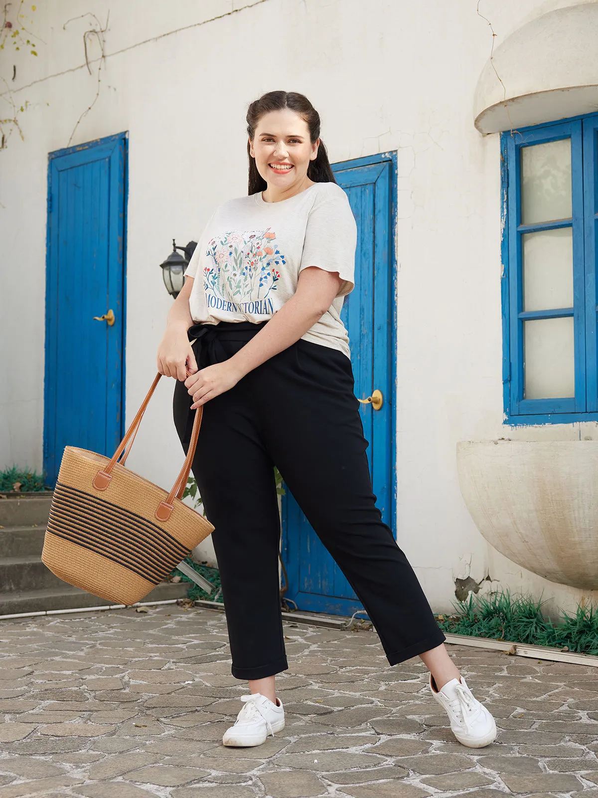 Plus Pull-On Tie Waist Pants sold by Daily Thread