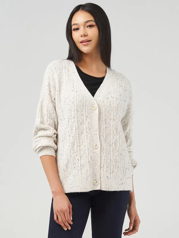 Mixed Cable Cardigan sold by Daily Thread