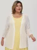 Plus Crochet Drop Shoulder Cardigan sold by Daily Thread