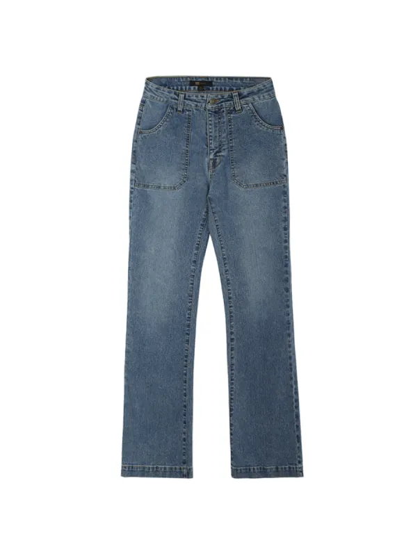 Front Pocket Flare Jeans sold by Daily Thread