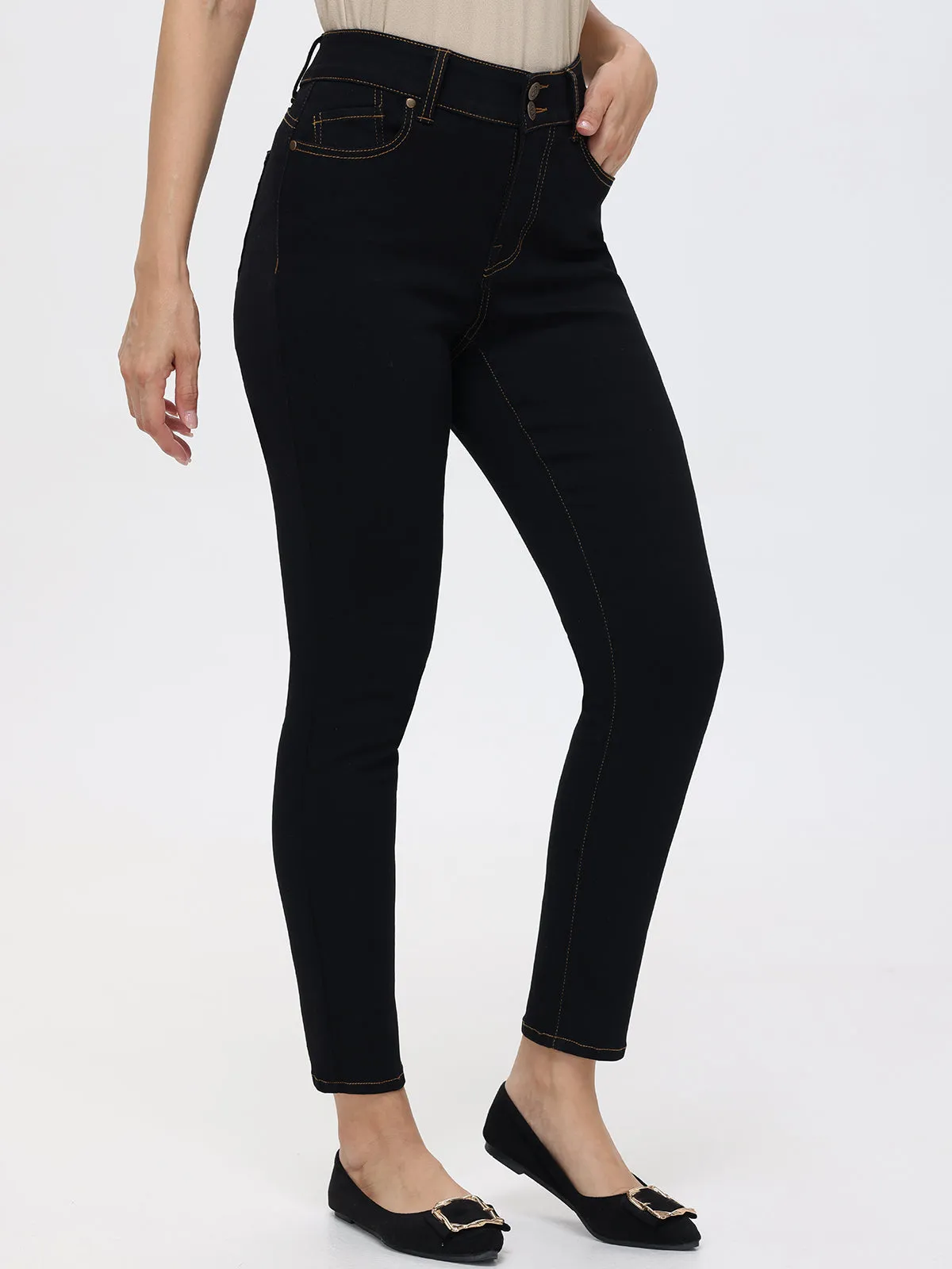 Skinny High Rise Jean sold by Daily Thread product image thumbnail 2