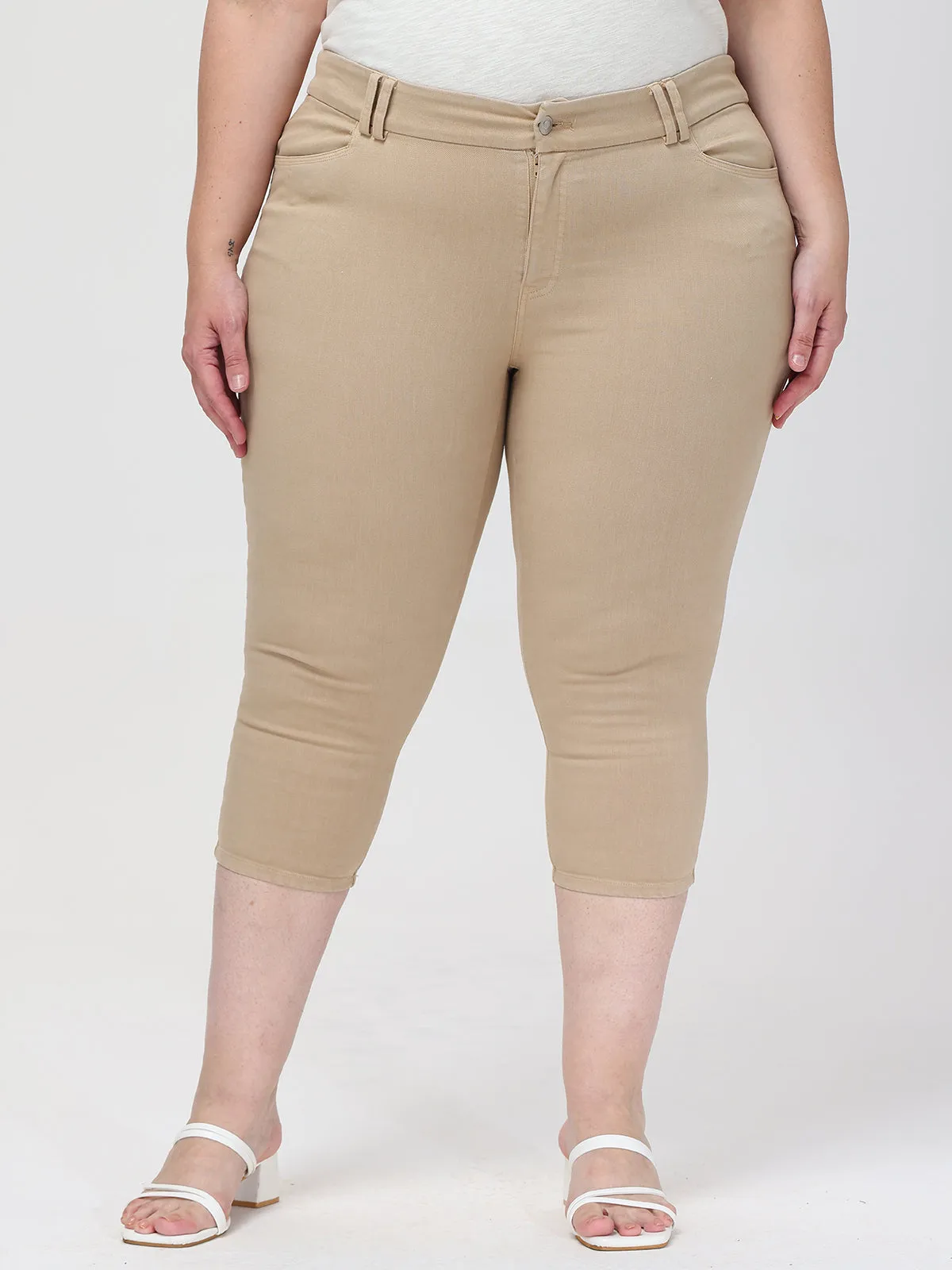 Plus High Waist Capri Pants sold by Daily Thread