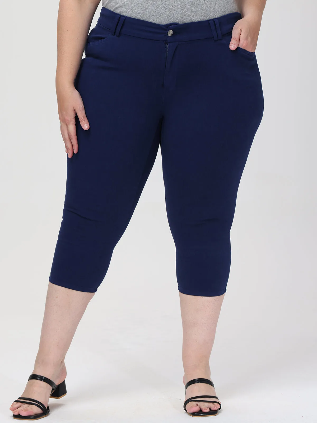 Plus High Waist Capri Pants sold by Daily Thread product image thumbnail 4