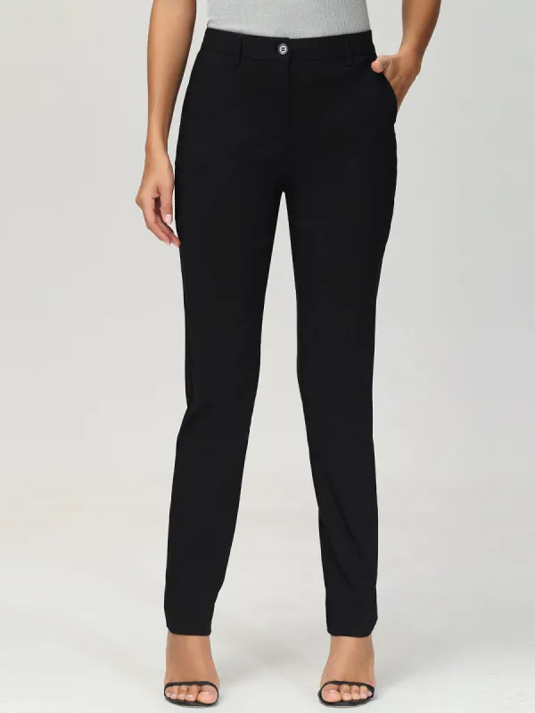 Twill Stretch Straight Leg Pants sold by Daily Thread