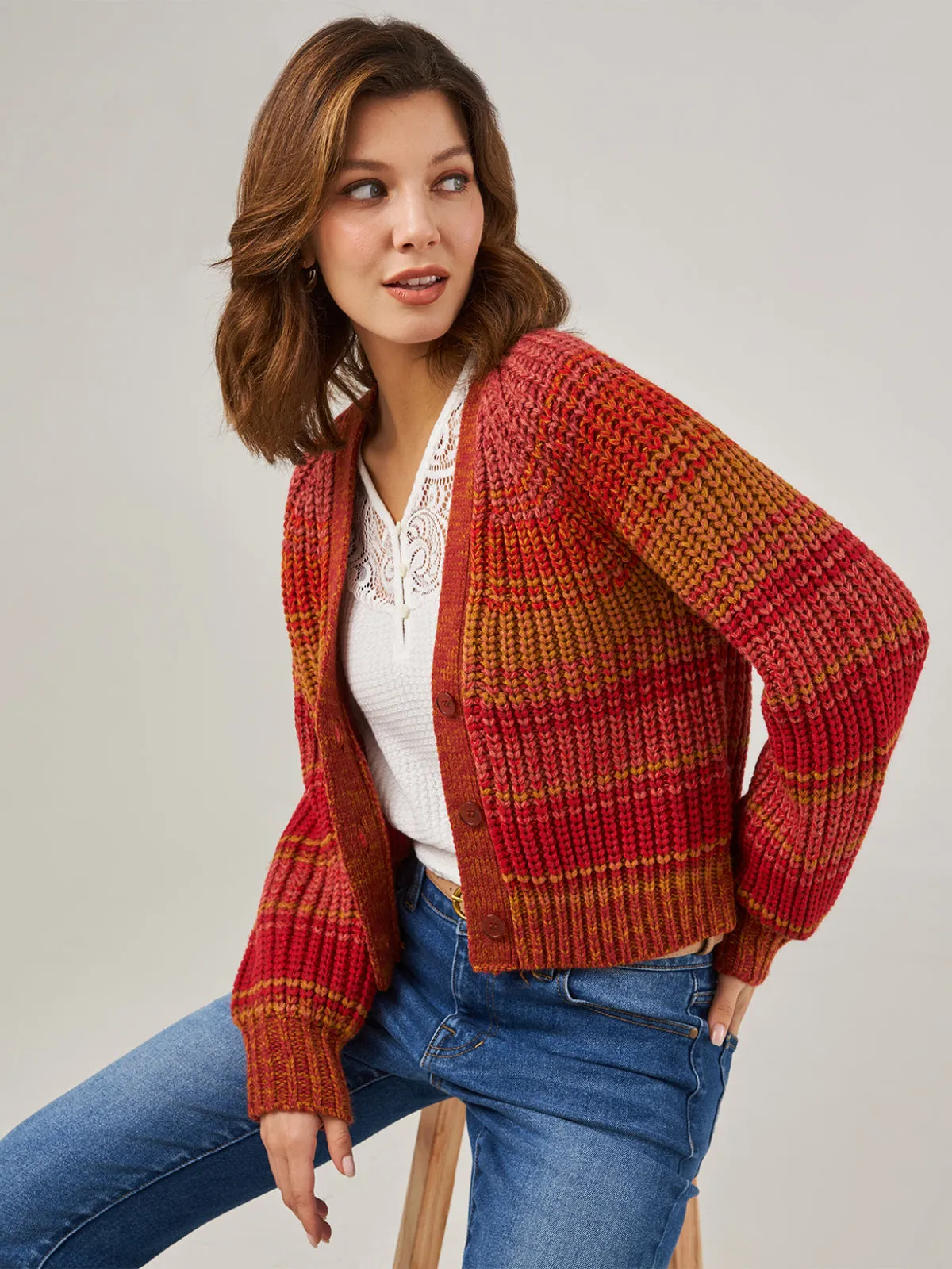Ombre Cardigan sold by Daily Thread product image thumbnail 3