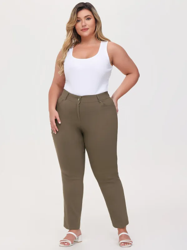 Plus Millennium Five Pocket Stretch Pants sold by Daily Thread