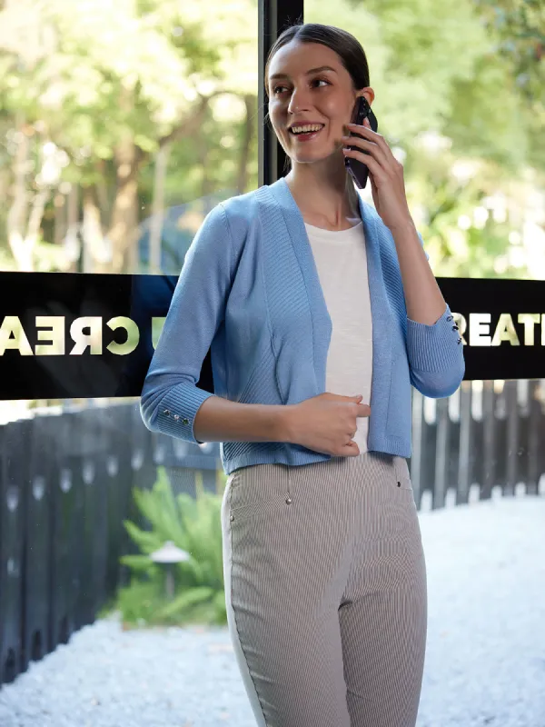 3/4 Sleeve Button Cuff Open Cardigan sold by Daily Thread