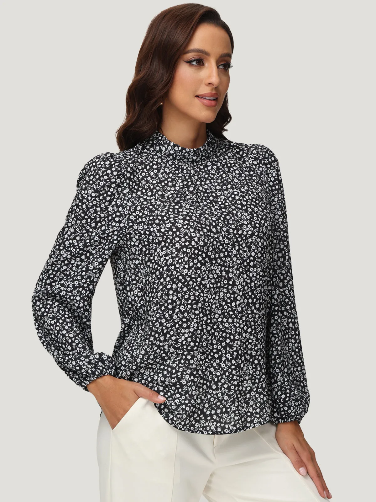 Puff Sleeve Floral Blouse sold by Daily Thread product image thumbnail 4