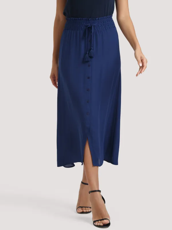 Button Front Midi Skirt sold by Daily Thread